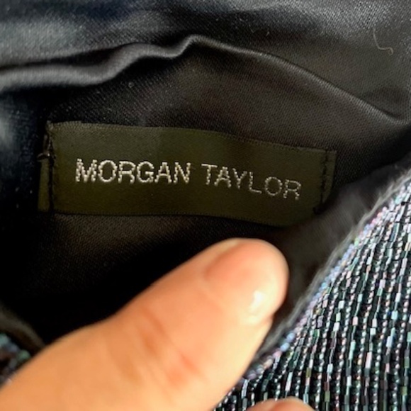 Vintage Morgan Taylor Blue Beaded  Evening Bag - Picture 4 of 5